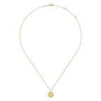 Engravable Disk with Bujukan Beaded Texture Frame Pendant, 18 Inches - Last Chance - Carter's Collective Fine Jewelry
