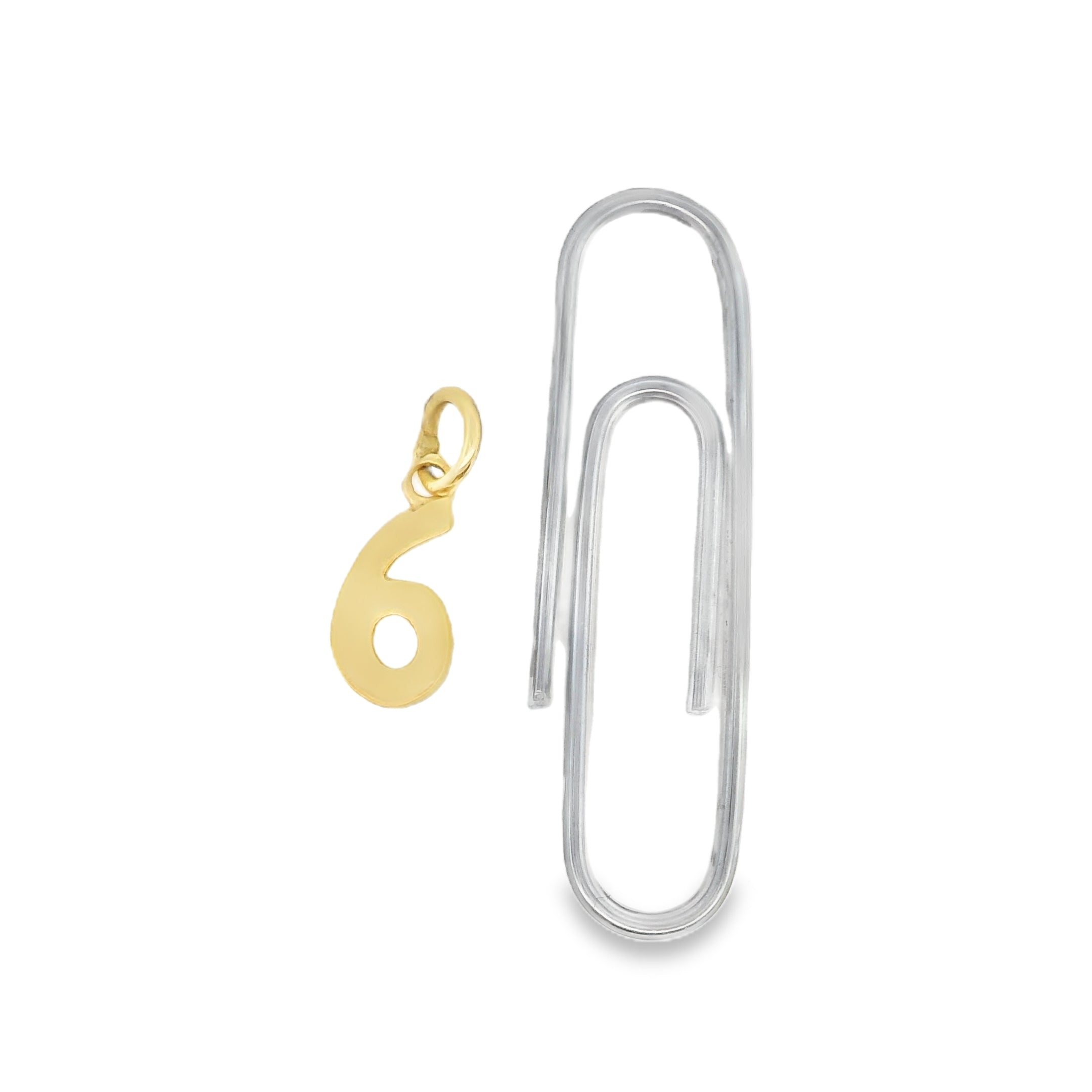 Petite Number 6 Charm - Carter's Collective Fine Jewelry