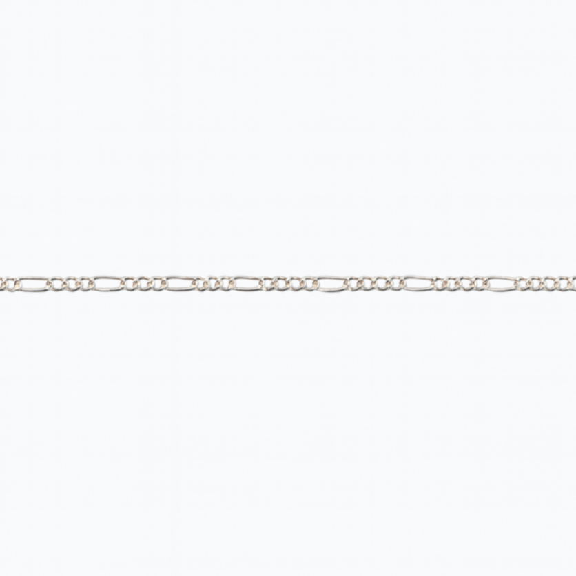 Sterling Silver Mini Figaro Chain Customizable Necklace - Carter's Collective Fine Jewelry