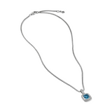 Previously Loved David Yurman Petite Albion Diamond and Blue Topaz Pendant Necklace (Sold As Is)