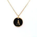 Yellow Gold Engravable Disc with Chain (Engraving Included) - Last Chance