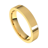 14K Yellow Gold Flat Spacer Band, 4mm