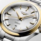 Longines "Conquest" Watch with Sunray Silver Dial, 30mm