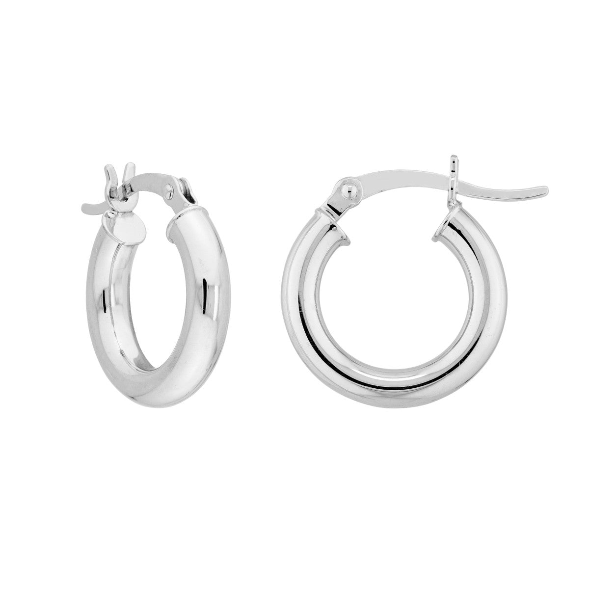 Sterling Silver Tube Hoop Earrings