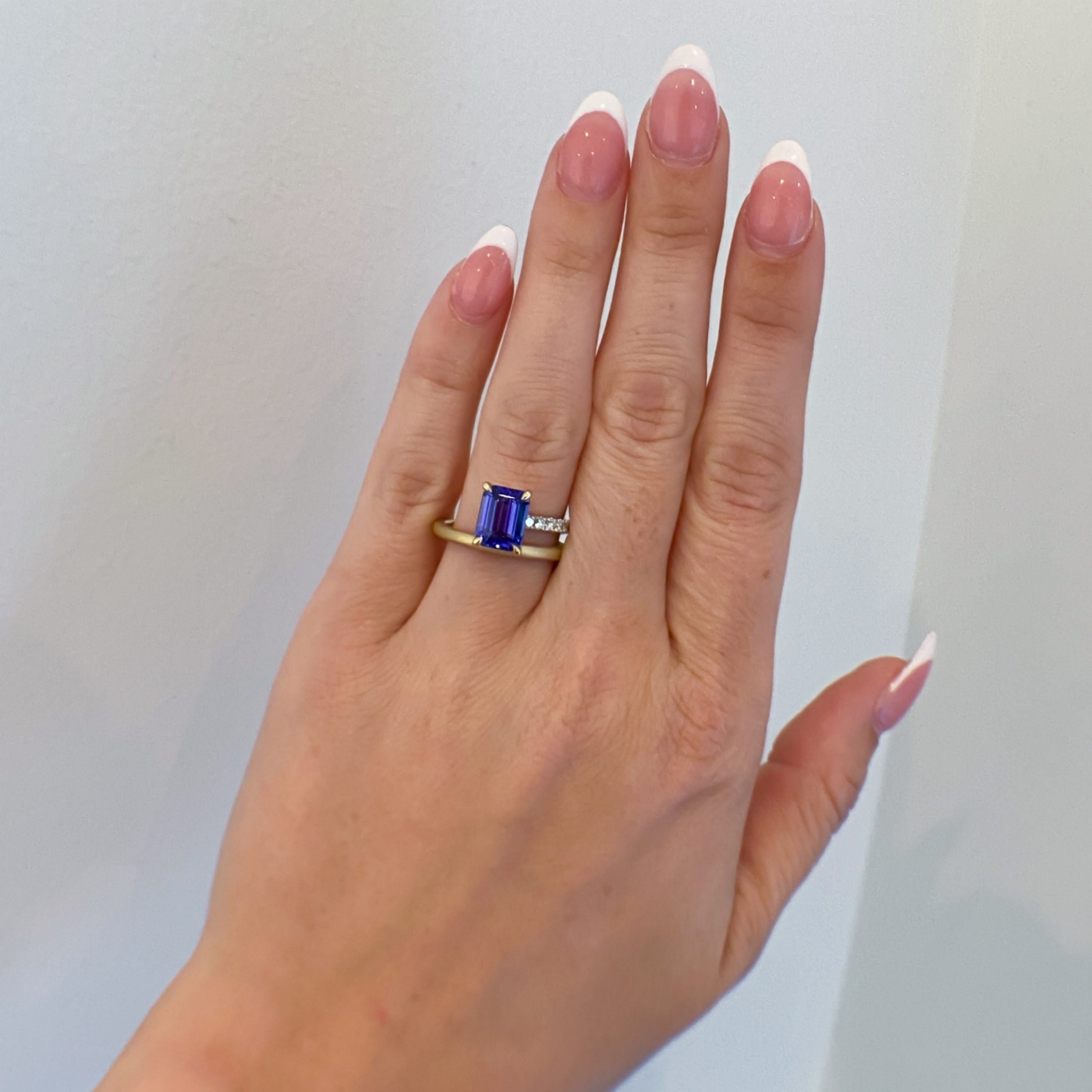 Tanzanite Emerald Cut Gemstone Wrap Diamond Ring, 2.76 CTTW - Carter's Collective Fine Jewelry