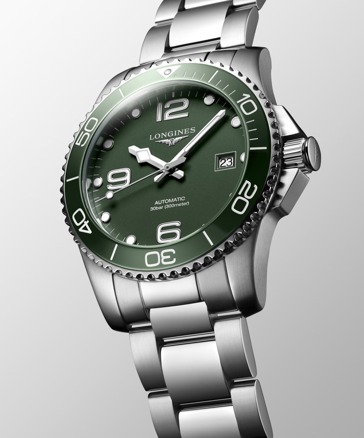 Longines "Hydroconquest" Diver's Watch with Matte Green Dial, 41mm - Carter's Collective Fine Jewelry