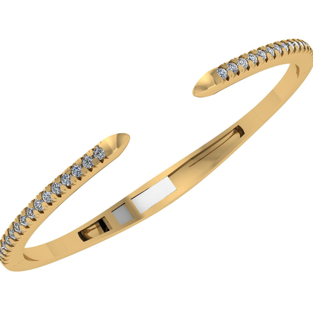 Open Diamond Hinged Bangle, 0.85 CTTW - Carter's Collective Fine Jewelry