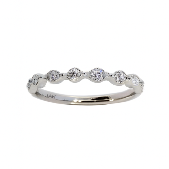 
                  
                    White Gold Marquise and Round Diamond Shared Prong Band, 0.67 CTTW - Carter's Collective Fine Jewelry
                  
                