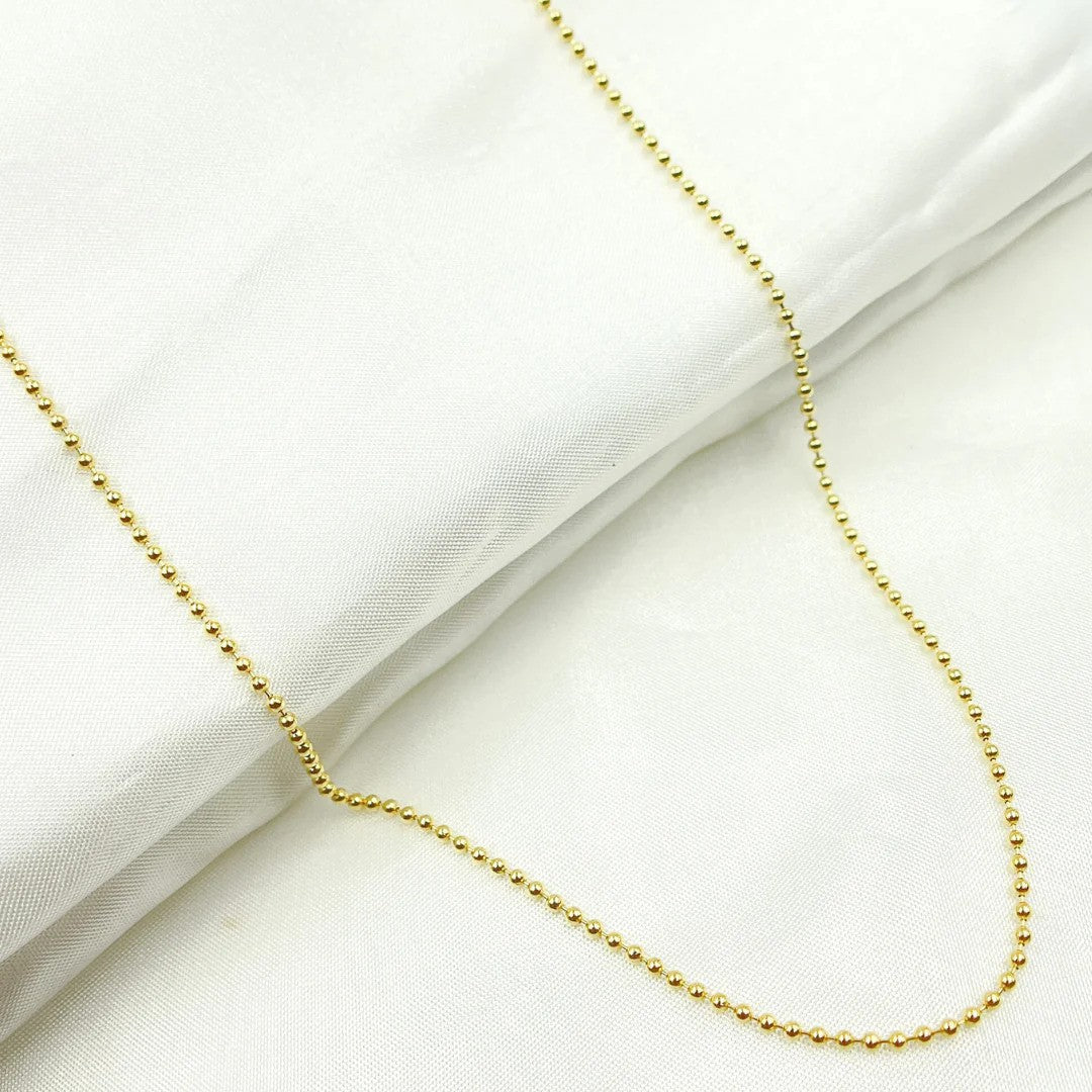 Yellow Gold Mini Ball Chain Necklace - Carter's Collective Fine Jewelry