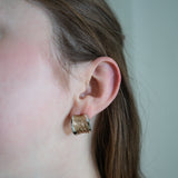 Previously Loved Breuning Sterling Silver and Rose Gold Plate Earrings (Sold As Is)