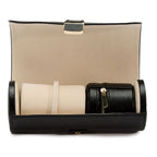 Palermo Double Watch Roll with Jewelry Pouch - Black - Carter's Collective Fine Jewelry