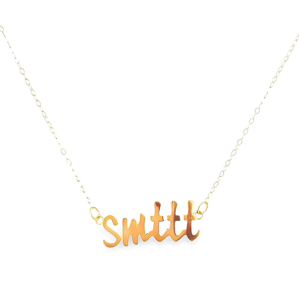 14 Karat Yellow Gold "SMTTT" Necklace