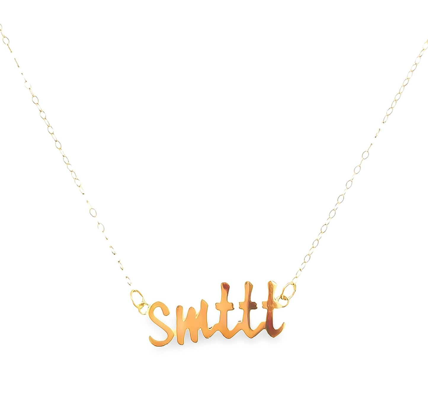 14 Karat Yellow Gold "SMTTT" Necklace