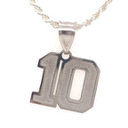 White Gold 10 Number Pendant (Chain Not Included) - Last Chance - Carter's Collective Fine Jewelry
