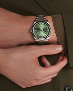 Longines "Conquest" Watch with Sunray Green Dial, 41 MM - Carter's Collective Fine Jewelry
