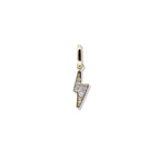 White Sapphire Lightening Bolt Charm - Carter's Collective Fine Jewelry