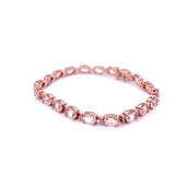 Previously Loved Morganite and Diamond Accented Bracelet