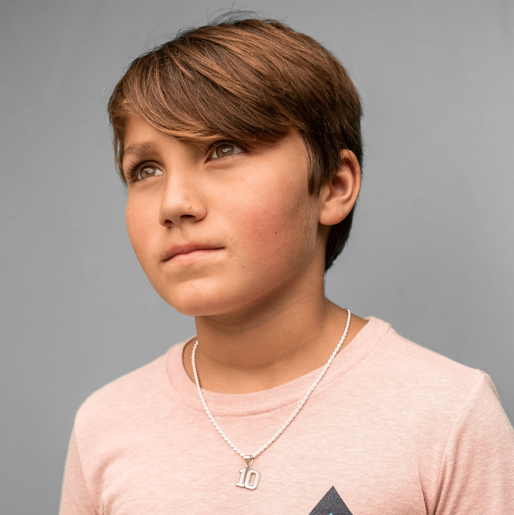 White Gold 10 Number Pendant (Chain Not Included) - Last Chance - Carter's Collective Fine Jewelry