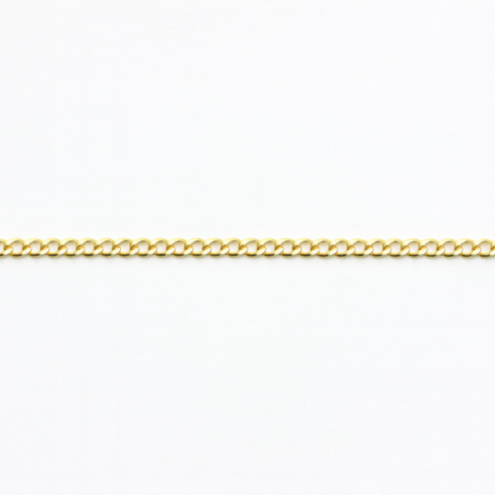 Yellow Gold Nike Flat Curb Chain Customizable Necklace - Carter's Collective Fine Jewelry