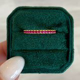 18K Yellow Gold Ruby Straight Stackable Band