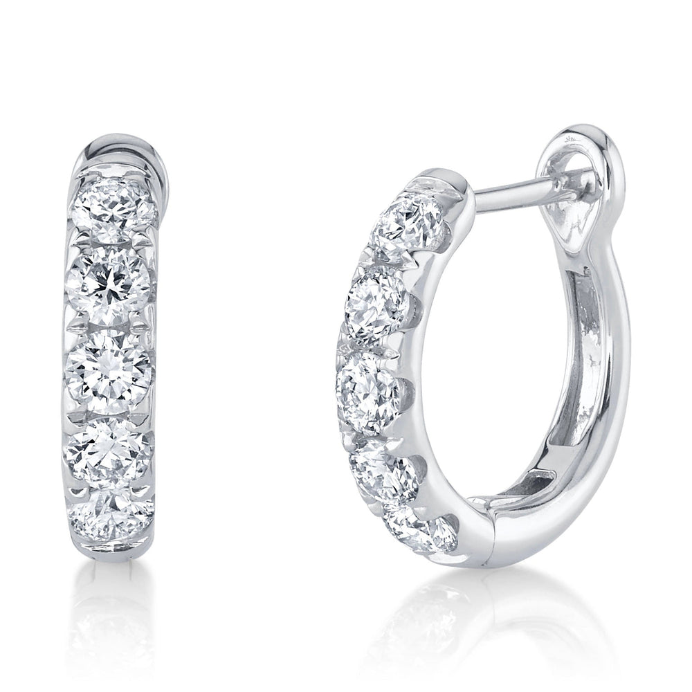 Essential Diamond Huggie Hoop Earrings, 0.81 CTTW - Carter's Collective Fine Jewelry