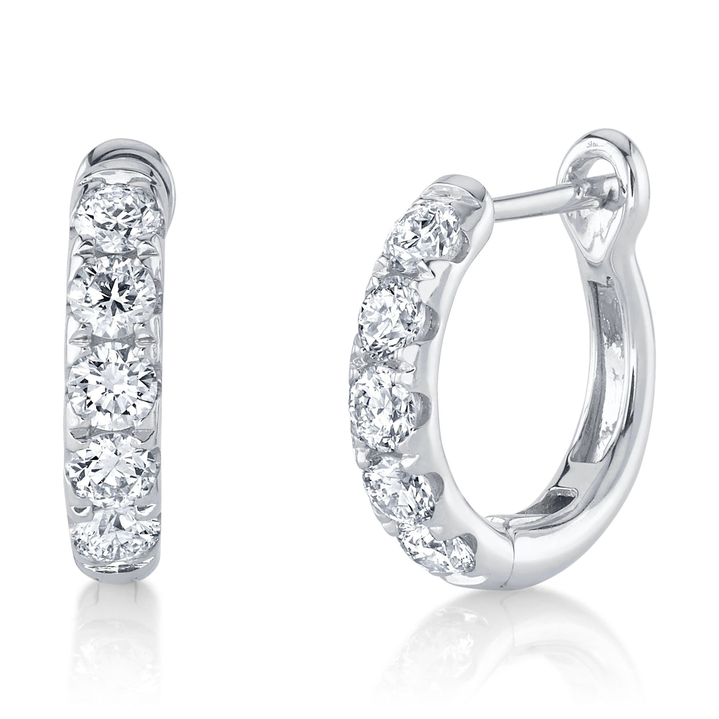 Essential Diamond Huggie Hoop Earrings, 0.81 CTTW - Carter's Collective Fine Jewelry