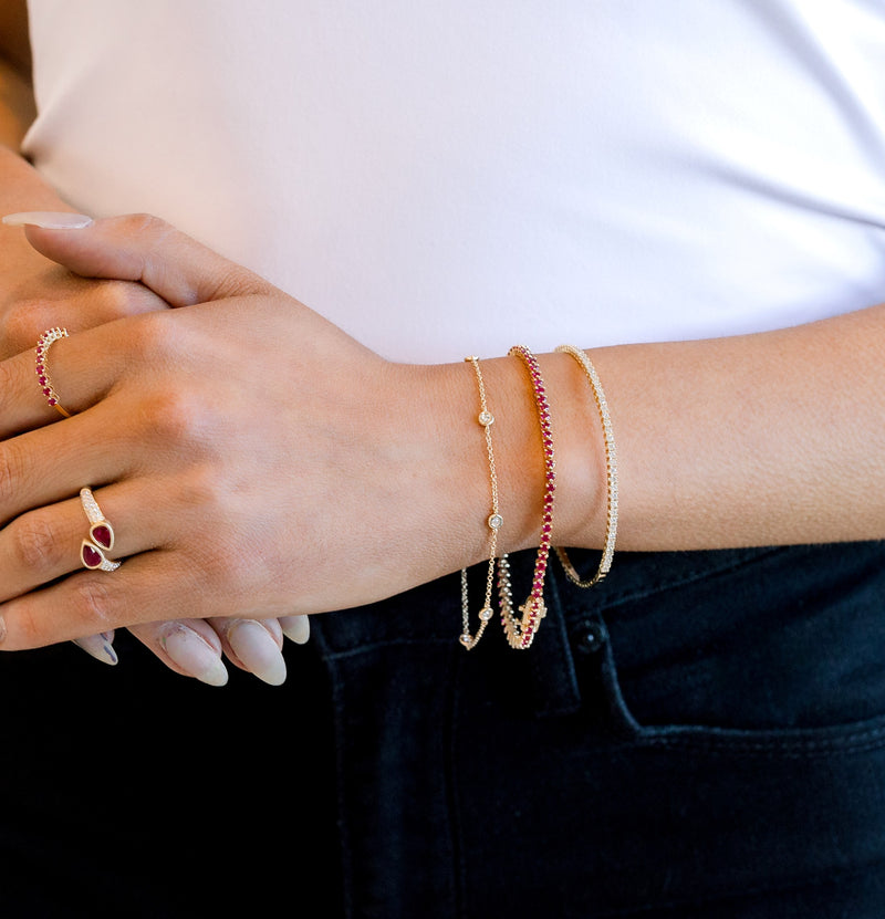 Ruby Tennis Bracelet