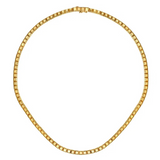 Gold Geometric Eternity Necklace, 16 Inches