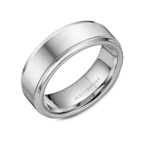 Men’s Wedding Band with Sandpaper Center - Carter's Collective Fine Jewelry