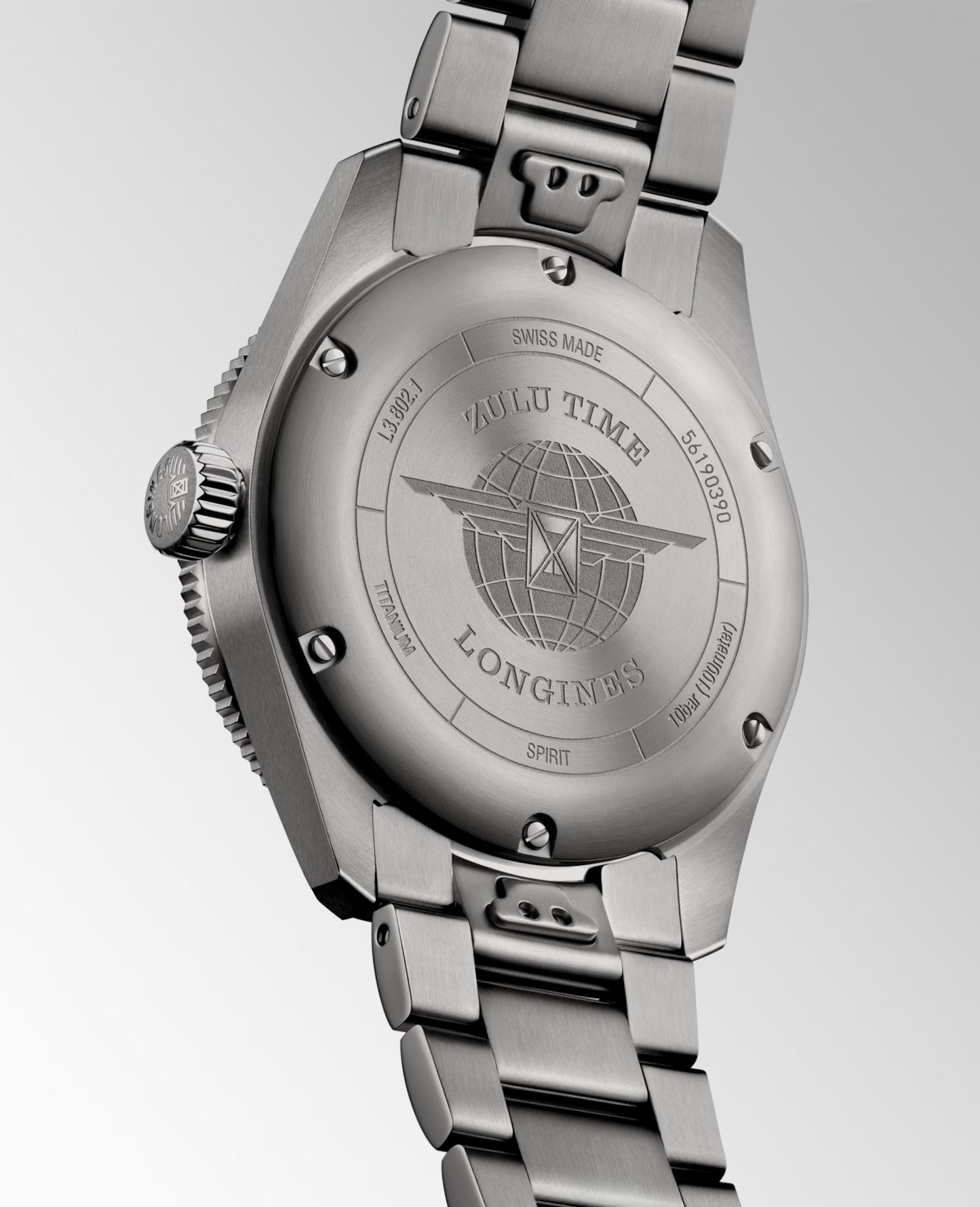 Longines "Spirit Zulu Time" Watch - Titanium with Anthracite Dial, 39mm - Carter's Collective Fine Jewelry