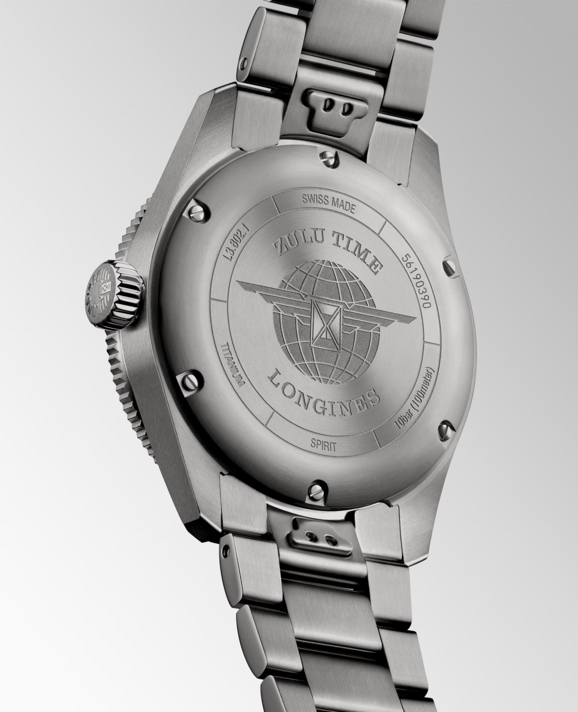 Longines "Spirit Zulu Time" Watch - Titanium with Anthracite Dial, 39mm - Carter's Collective Fine Jewelry
