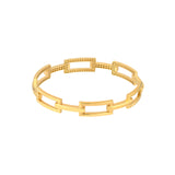 Rectangular Polished Link Bangle Bracelet