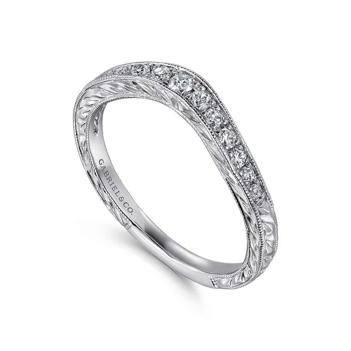 Micro Pavé Contour Diamond Wedding Band, 0.24 CTTW - Carter's Collective Fine Jewelry