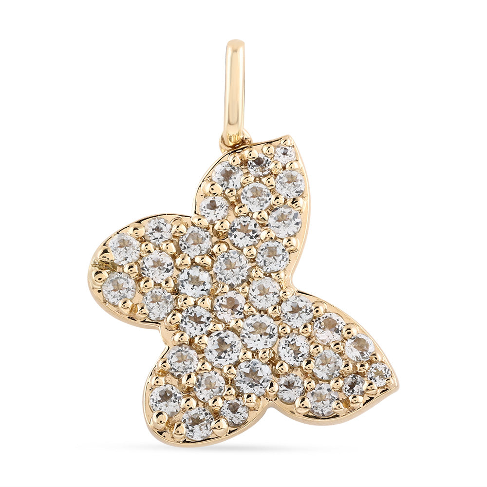 Aquamarine Gemstone Butterfly Charm - Carter's Collective Fine Jewelry