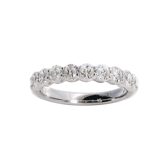 
                  
                    White Gold Oval Diamond Wedding Band, 1.28 CTTW - Carter's Collective Fine Jewelry
                  
                