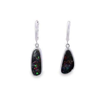 Boulder Opal Bezel Set Dangle Earrings (Pair) - Carter's Collective Fine Jewelry