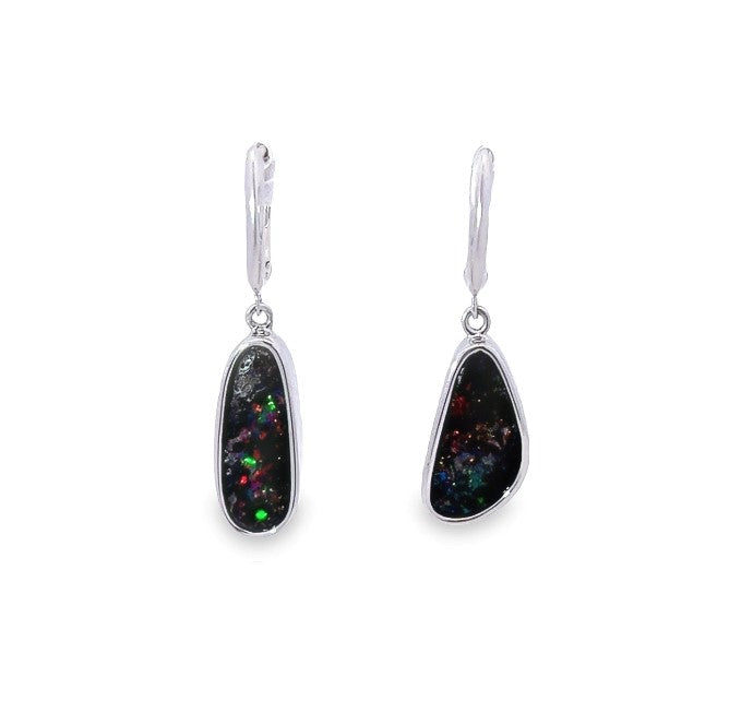 Boulder Opal Bezel Set Dangle Earrings (Pair) - Carter's Collective Fine Jewelry