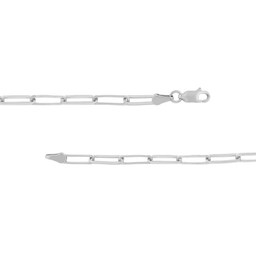 
                  
                    Sterling Silver Classic Paper Clip Chain Necklace, 20 Inches
                  
                