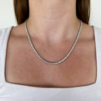 Lab Grown Classic Dia Tennis Necklace, 16.86 CTTW - Carter's Collective Fine Jewelry