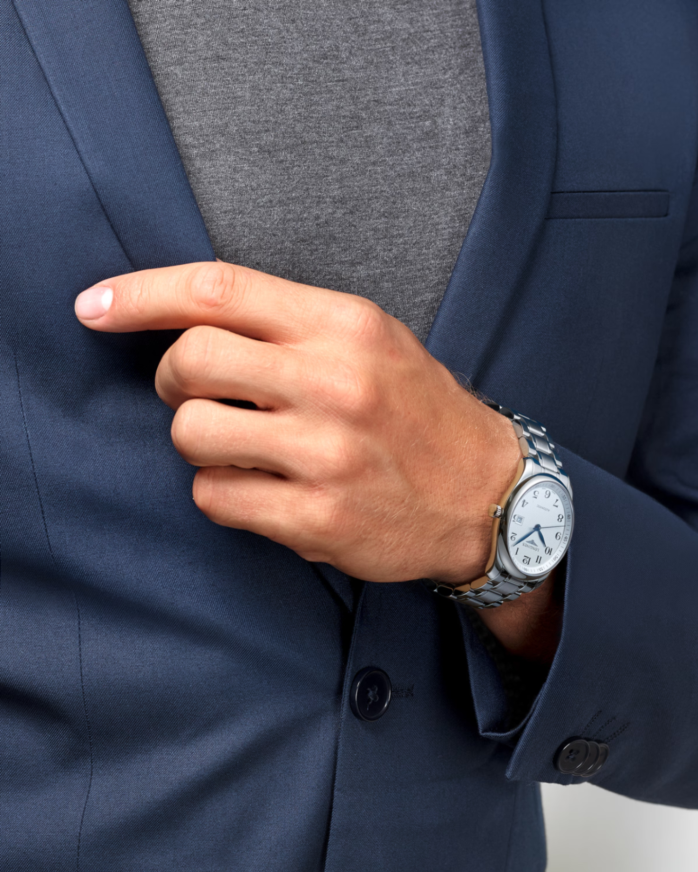 Longines Master Collection Watch with Blue Steel Hands, 40mm - Carter's Collective Fine Jewelry