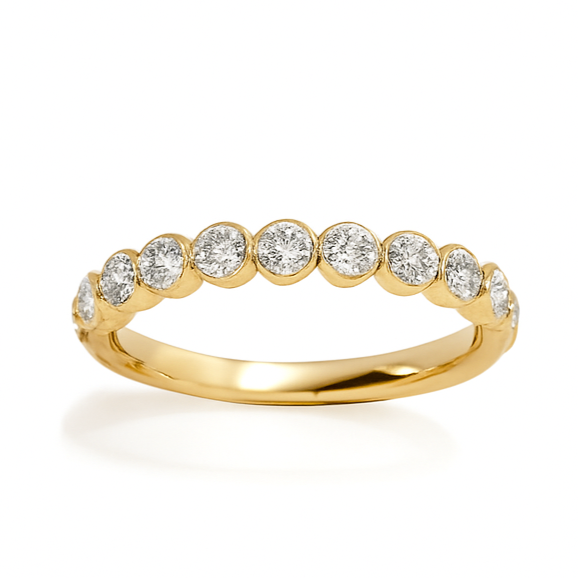 Yellow Gold Shared Prong Diamond Wedding Band, 0.43 CTTW - Carter's Collective Fine Jewelry