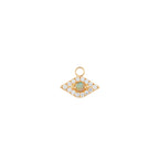 Diamond and Opal Evil Eye Charm (Single Charm)