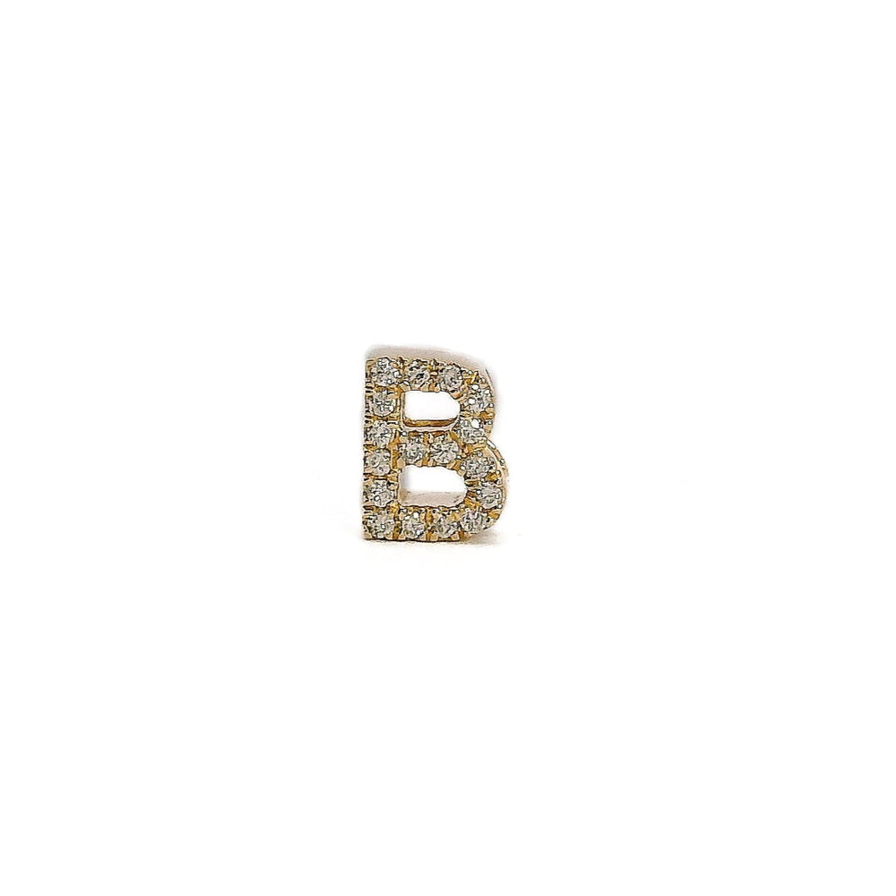 Diamond Initial Slider Charm, 0.04cttw - Carter's Collective Fine Jewelry