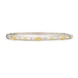 Jude Frances Two Toned Diamond Quad Bangle