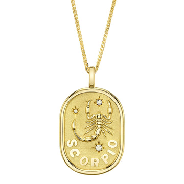 Zodiac Scorpio Pendant with Chopin Chain - Carter's Collective Fine Jewelry