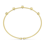 14K Yellow Gold Diamond Station Bezel Bangle, 0.32 CTTW