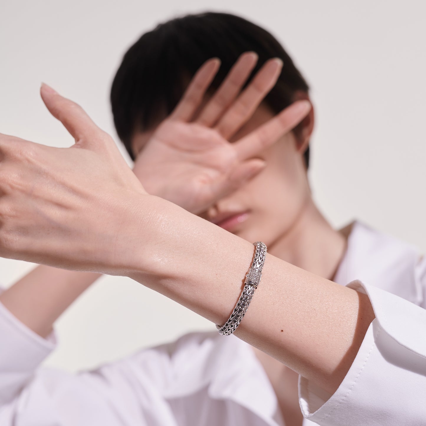 John Hardy Icon Bracelet, Diamonds, 0.24 CTTW - Carter's Collective Fine Jewelry