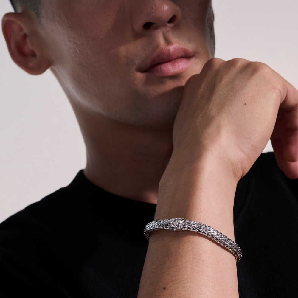 John Hardy Icon Bracelet, Diamonds, 0.16 CTTW - Carter's Collective Fine Jewelry