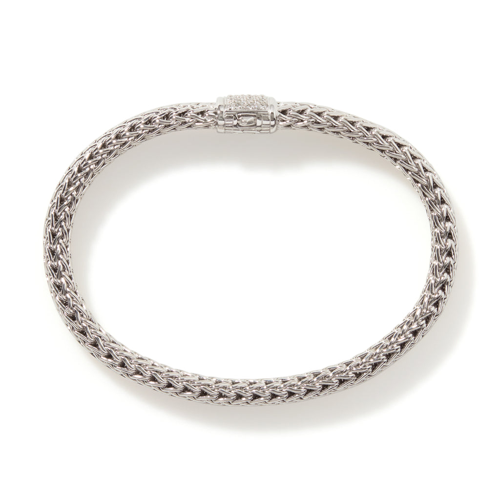 John Hardy Icon Bracelet, Diamonds, 0.16 CTTW - Carter's Collective Fine Jewelry