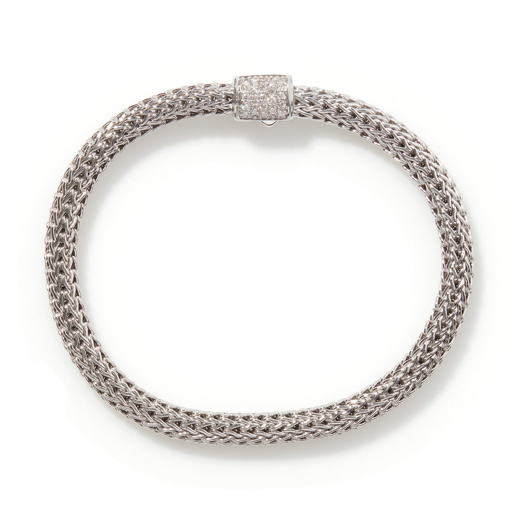 John Hardy Icon Bracelet, Diamonds, 0.18 CTTW - Carter's Collective Fine Jewelry